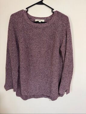 LOFT Marled Lavender Crewneck Sweater